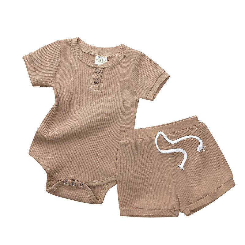 Baby One-Piece Pajama Shorts Set