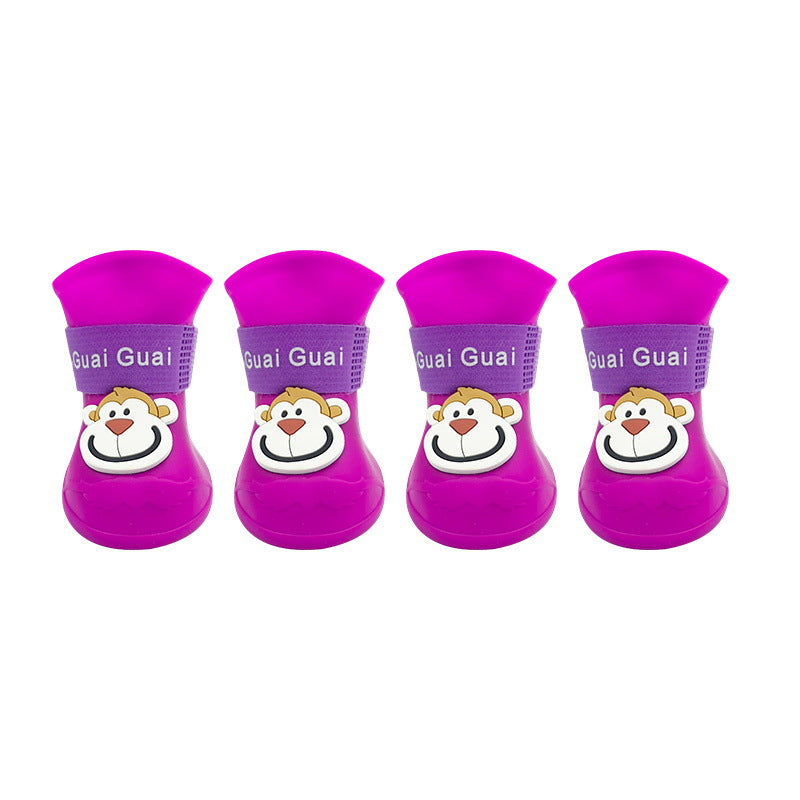 Pet Boots Silicone Waterproof Non-slip