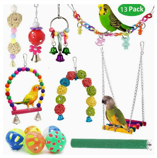 Parrot Combination Toy 10-Piece Set