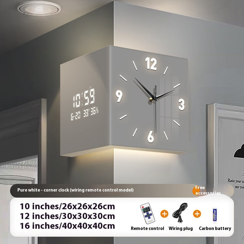 Corner Electronic Wall-mounted Clock