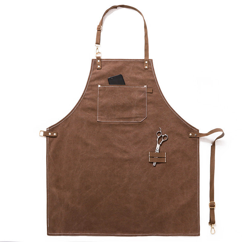 Barber Barista Canvas Customizes Apron