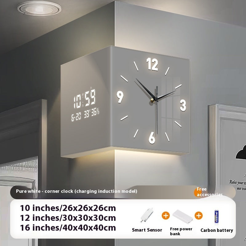 Corner Electronic Wall-mounted Clock