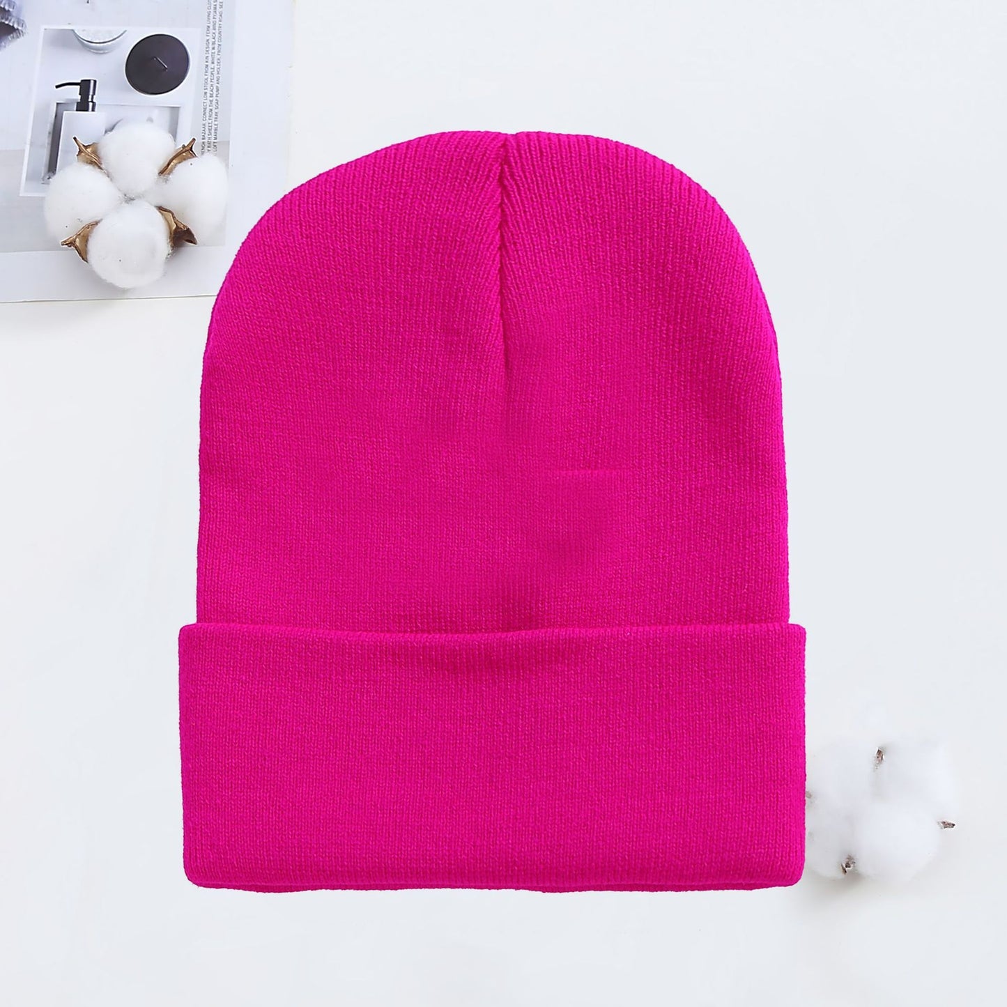 Knitted Hat AutumnWinter Cold Hat Couple Knitted Hat Candy Color