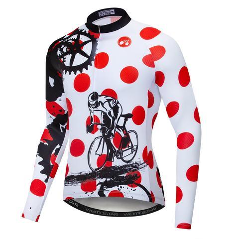 Customizable Men's Long Sleeve Cycling Jerseys With Fleece