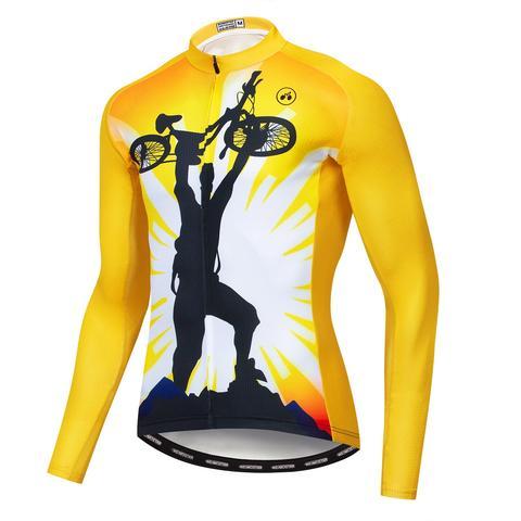 Customizable Men's Long Sleeve Cycling Jerseys With Fleece