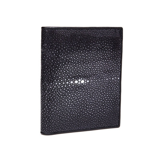 Men's Horizontal And Vertical Pearl Fish Leather Wallet With Cowhide