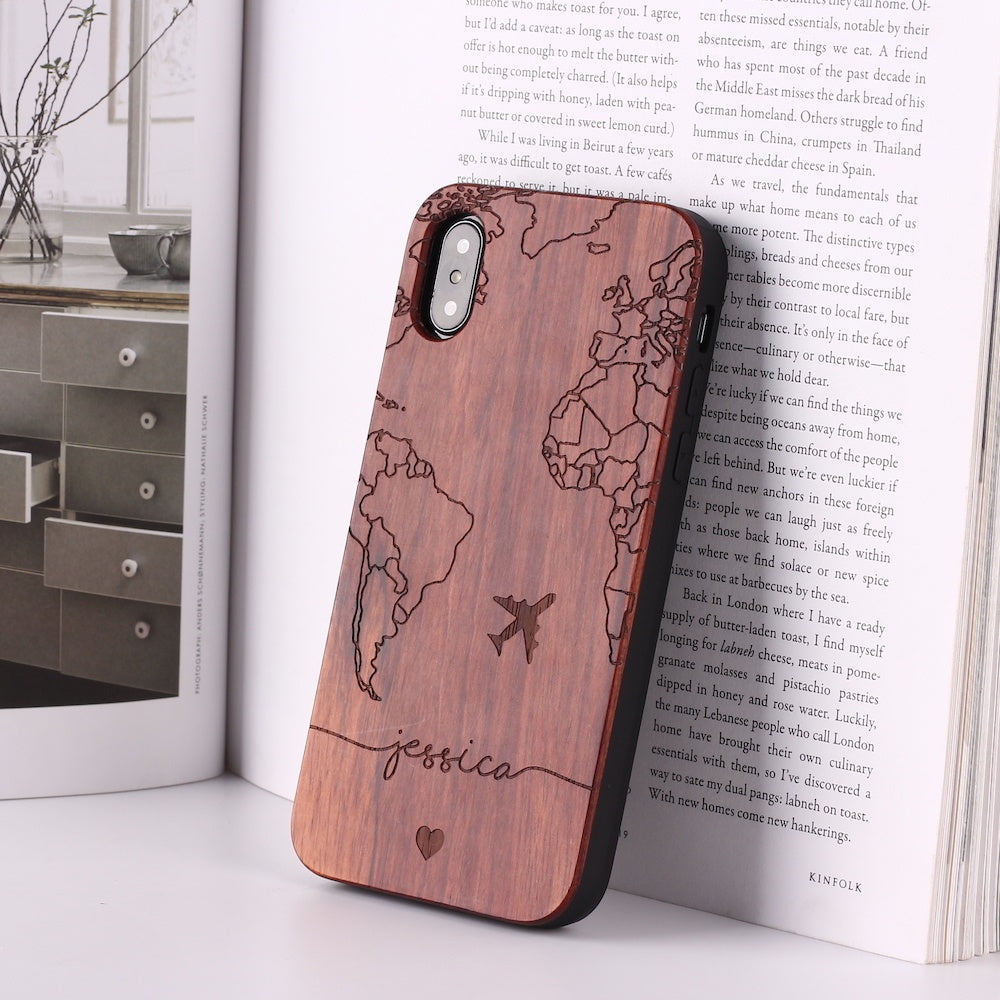 Compatible with Apple , Wooden mobile phone case