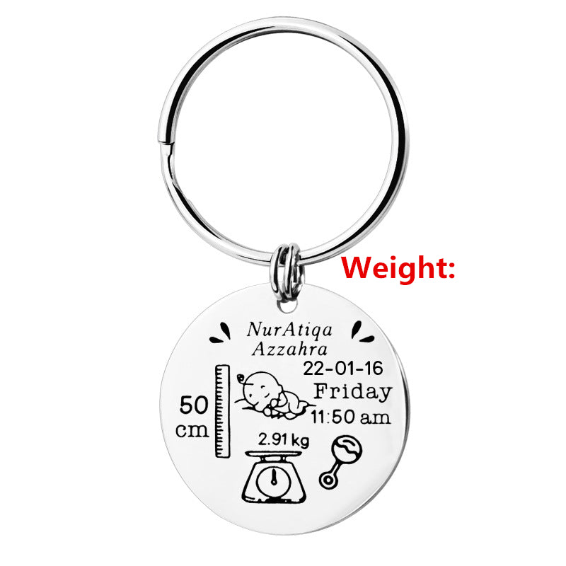 [POD] Baby Birth Keychain