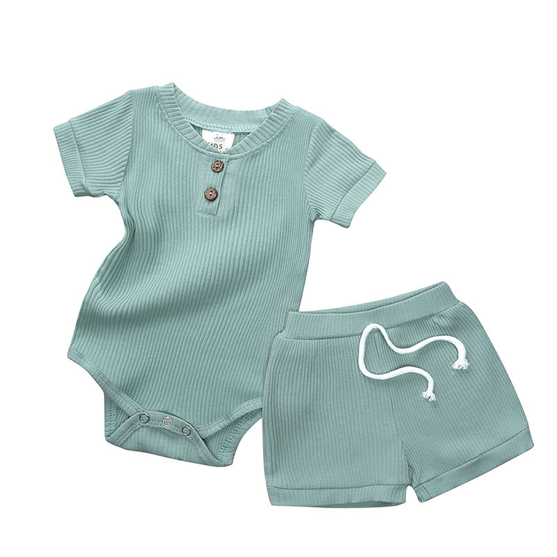 Baby One-Piece Pajama Shorts Set