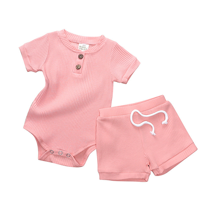 Baby One-Piece Pajama Shorts Set