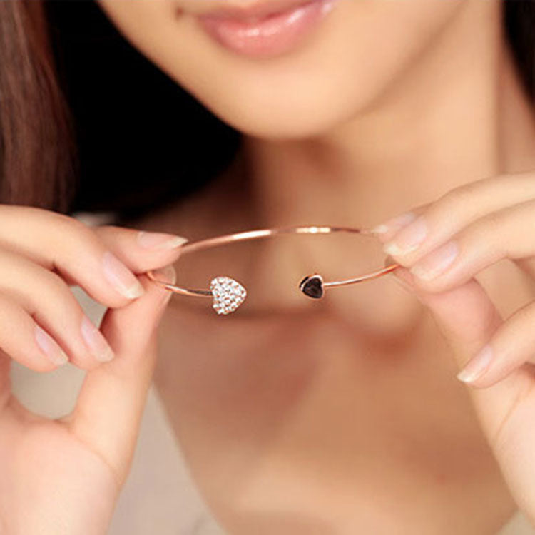 Peach Heart Open Bracelet