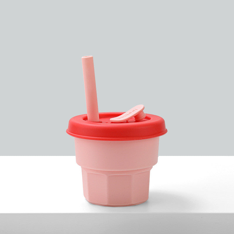 Baby Platinum Silicone Water Cup with Straw