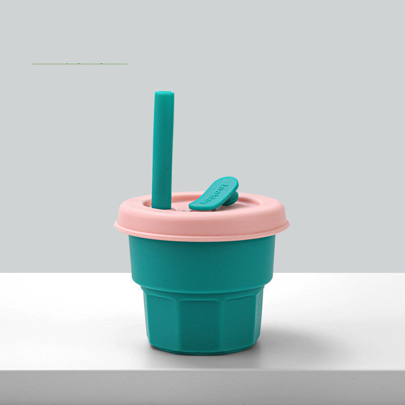 Baby Platinum Silicone Water Cup with Straw