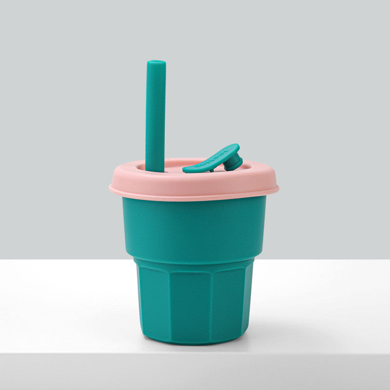 Baby Platinum Silicone Water Cup with Straw