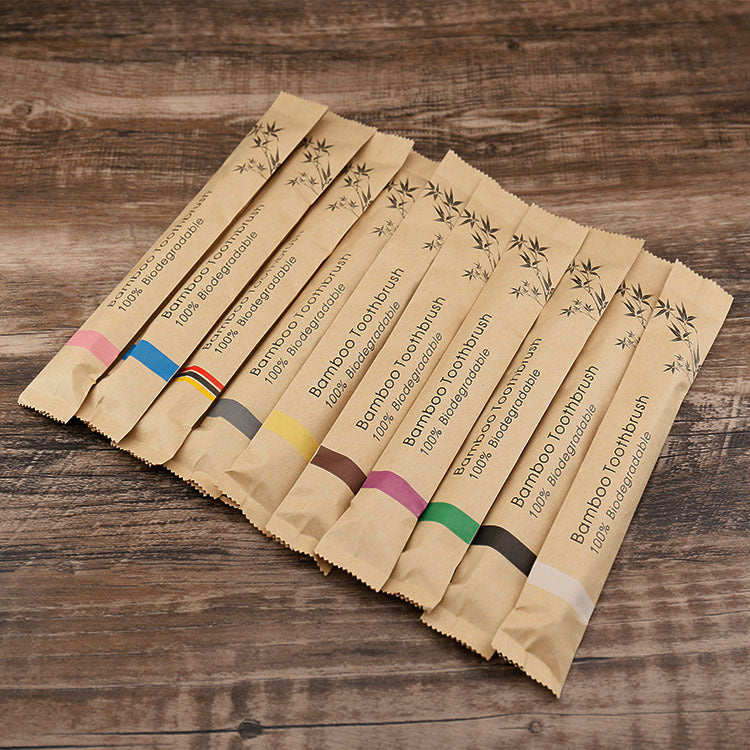 Natural Bamboo Toothbrush (10pcs set)