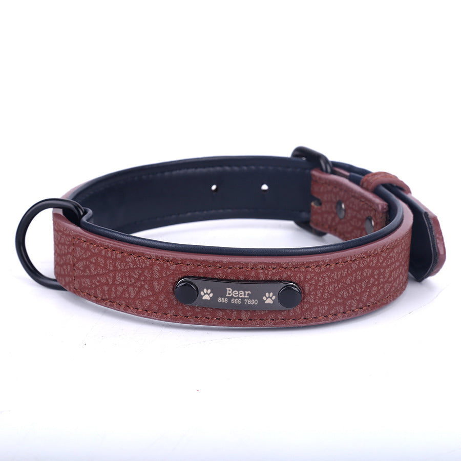 Dog Collar Lettering And Anti Loss Nameplate Custom Dog Brand Sleeve Neck Id Anti-Wear Dog Cat General Traction Rope Suit