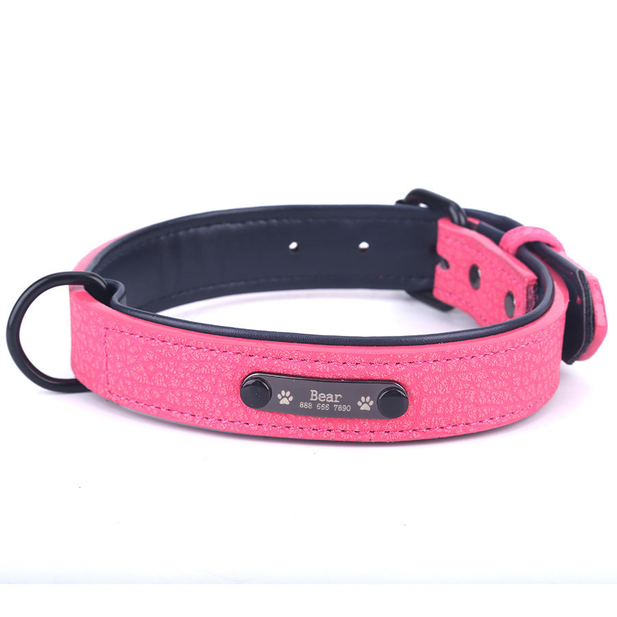 Dog Collar Lettering And Anti Loss Nameplate Custom Dog Brand Sleeve Neck Id Anti-Wear Dog Cat General Traction Rope Suit