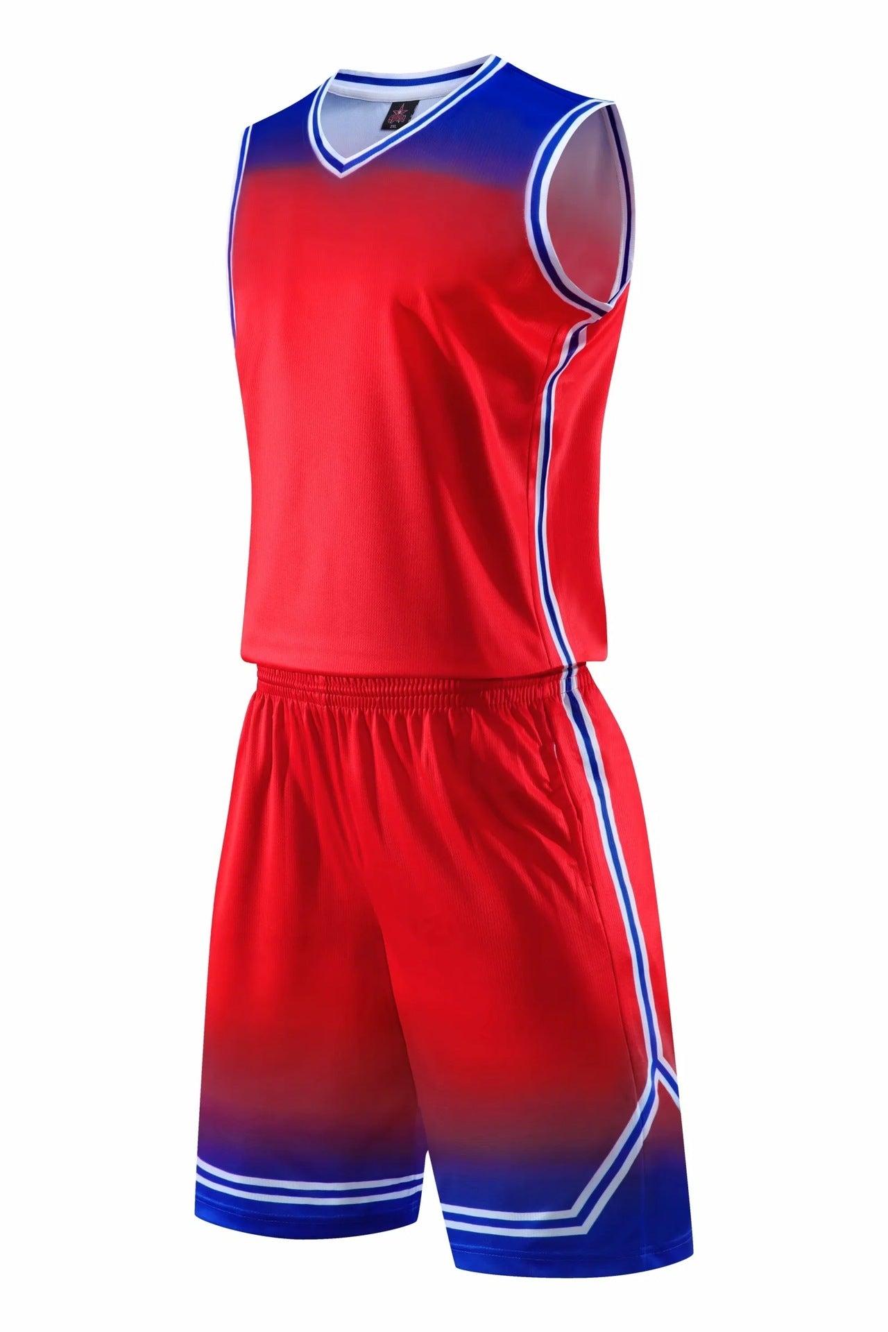 Gradient Basketball Uniform Sports Suit Children Adult Sweat-Absorbent Basketball Uniform