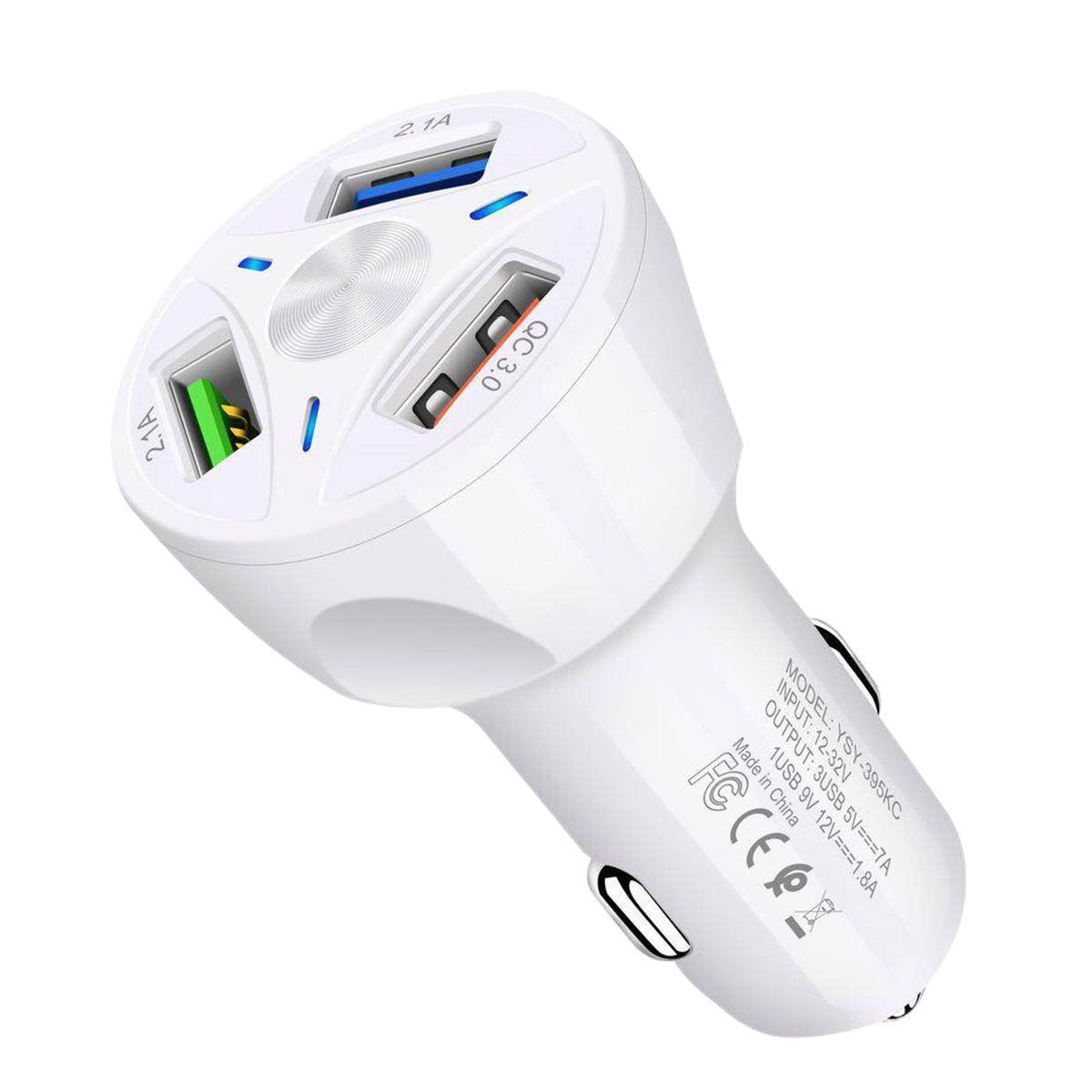 Fast Charge Car Charger One For Four Car Mobile Phone Charger Car Charger