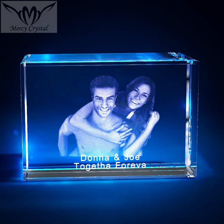 crystal  photo custom  laser engraving crystal sphere