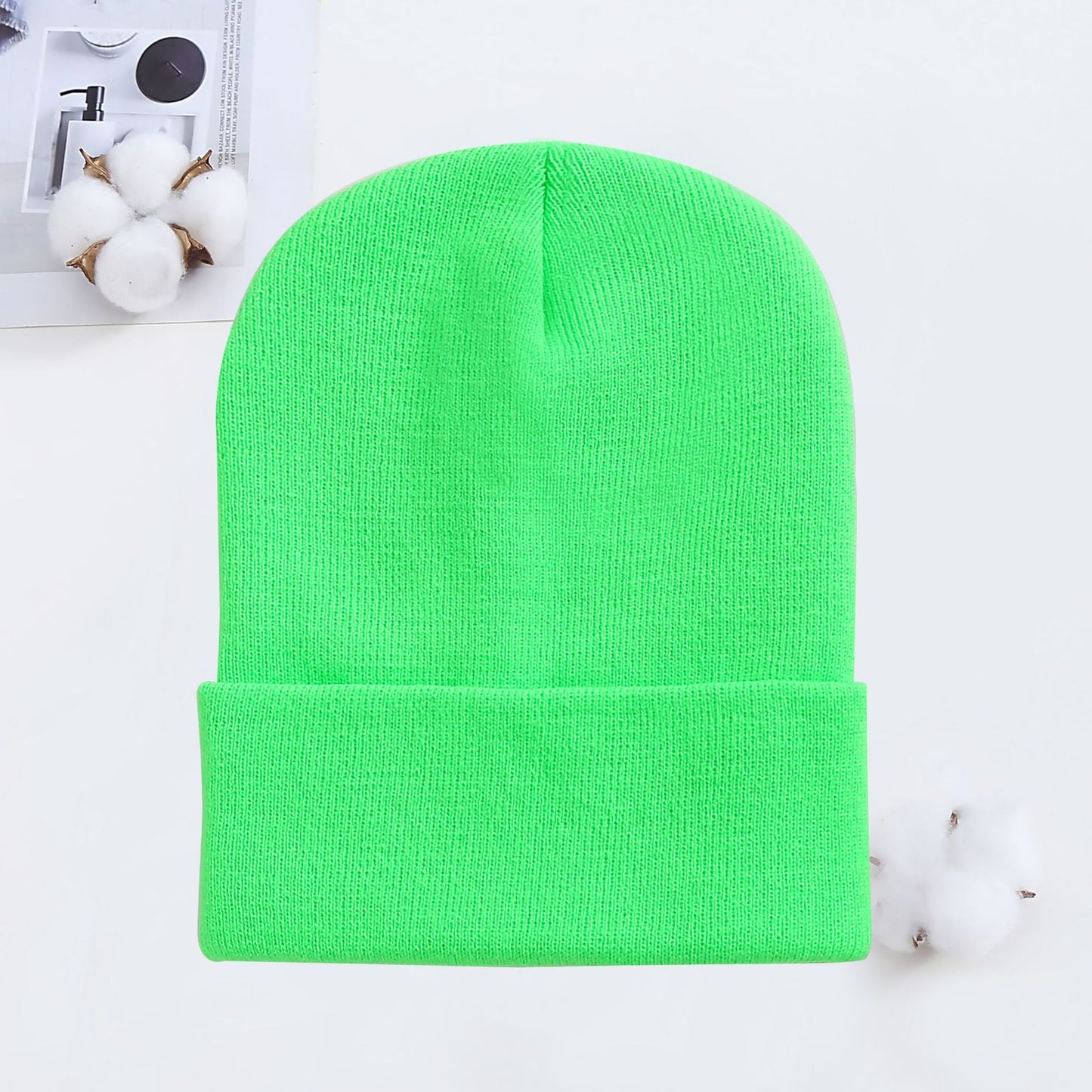 Knitted Hat AutumnWinter Cold Hat Couple Knitted Hat Candy Color