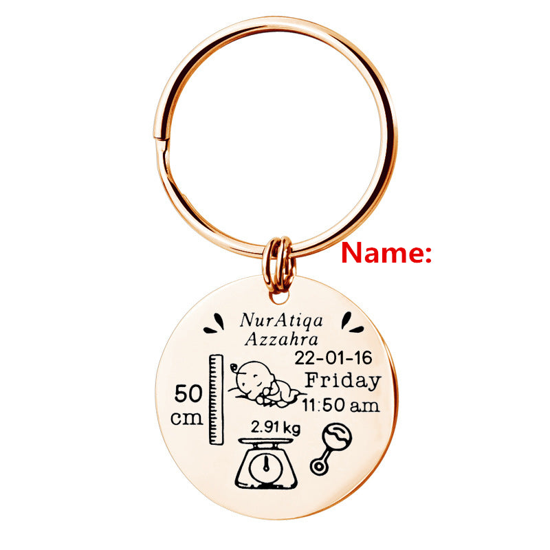 [POD] Baby Birth Keychain