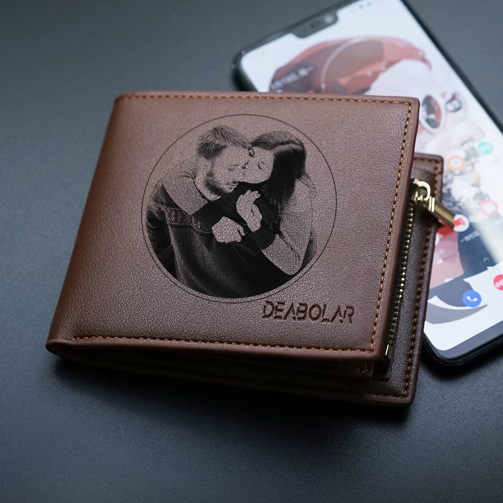 [POD] Fashion Short Tri-Fold Men's Wallet