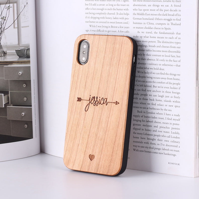 Compatible with Apple , Mobile phone case made of solid wood