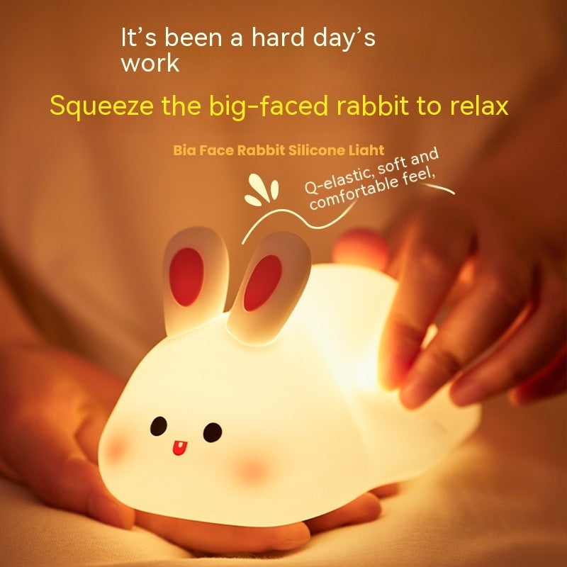 LULU Touch LED Night Light – Soft Silicone Bunny Lamp for Kids Bedroom