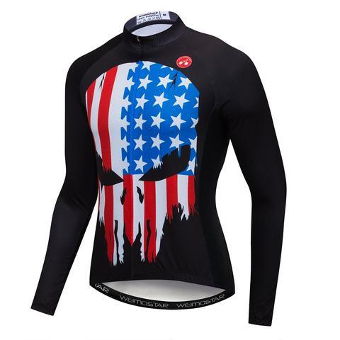 Customizable Men's Long Sleeve Cycling Jerseys With Fleece