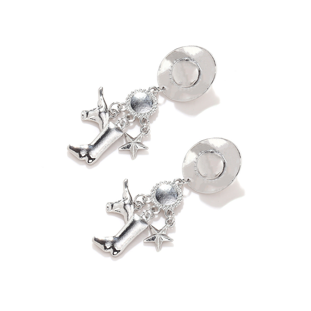 Creative Long Cowboy Hat Eardrops Earrings