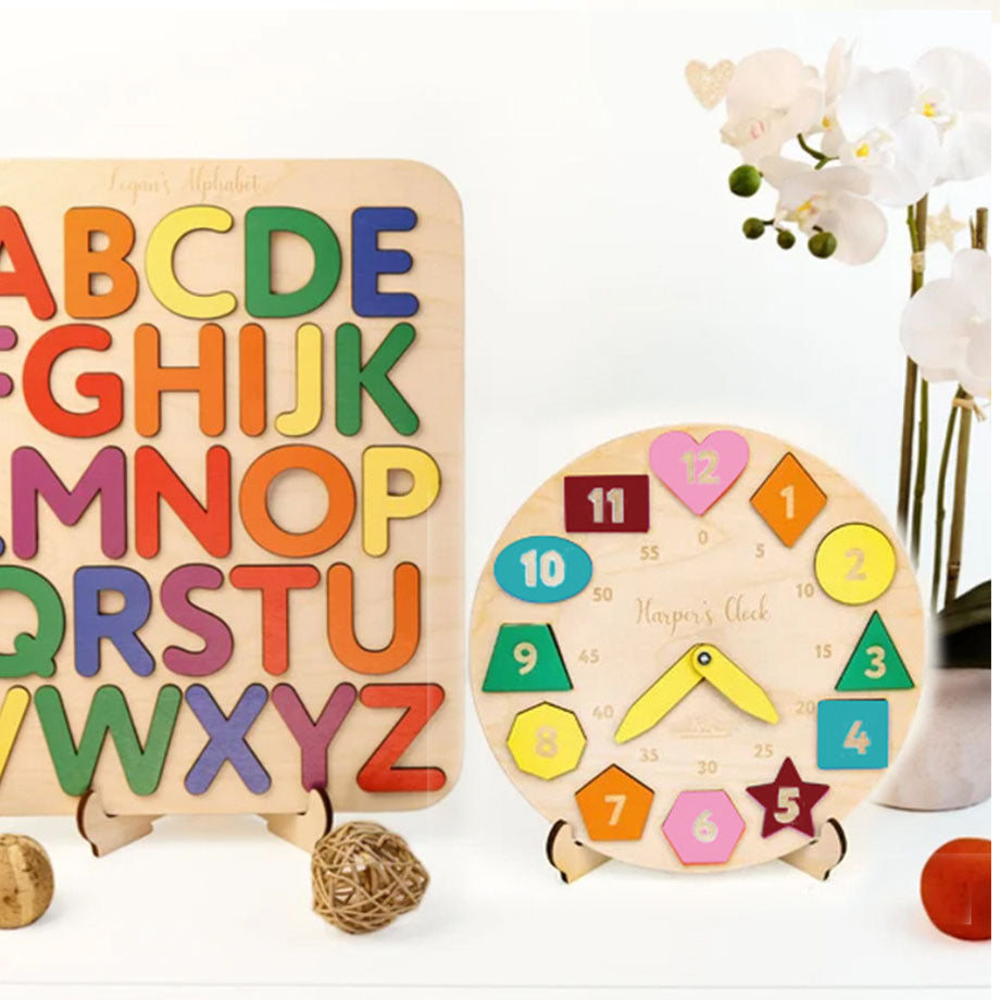 Early Childhood Education Toys Wooden Puzzle Personalized Engraving Name