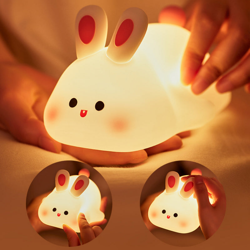 LULU Touch LED Night Light – Soft Silicone Bunny Lamp for Kids Bedroom