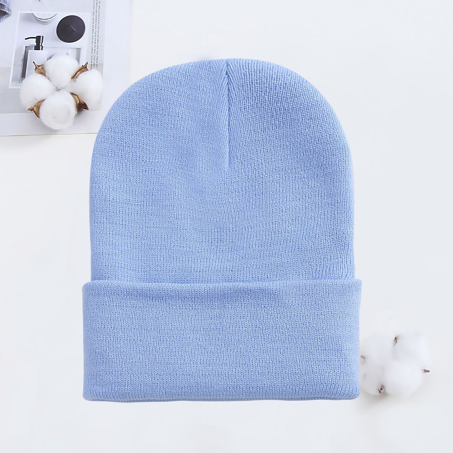 Knitted Hat AutumnWinter Cold Hat Couple Knitted Hat Candy Color