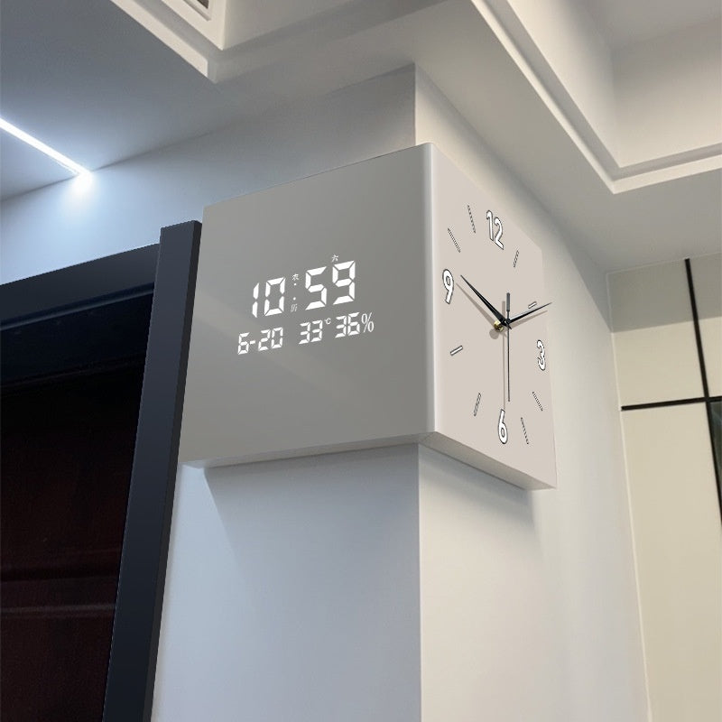 Corner Electronic Wall-mounted Clock