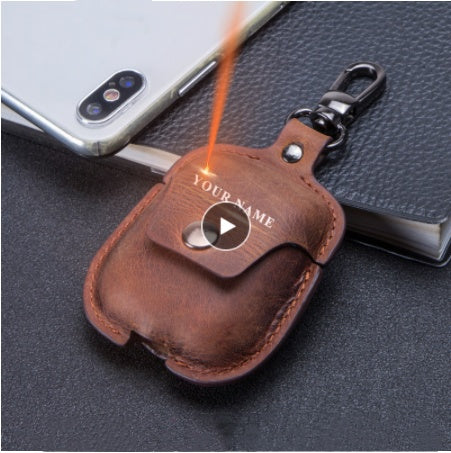 Compatible with Apple, Compatible with Apple , Apple AirPods Covers Leather Keychain Portable Headset