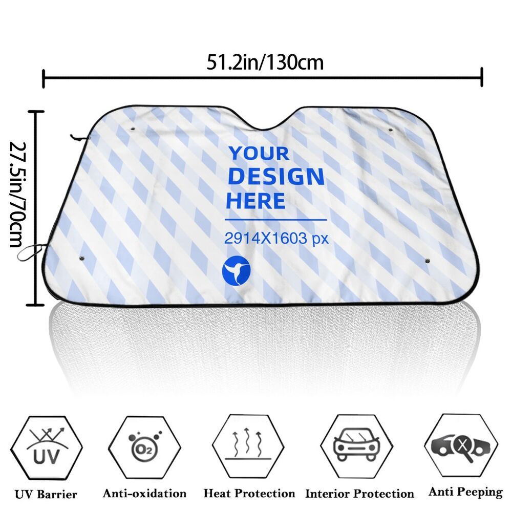 27.5x51in Heat Insulation Sunscreen Car Windshield Sunshade