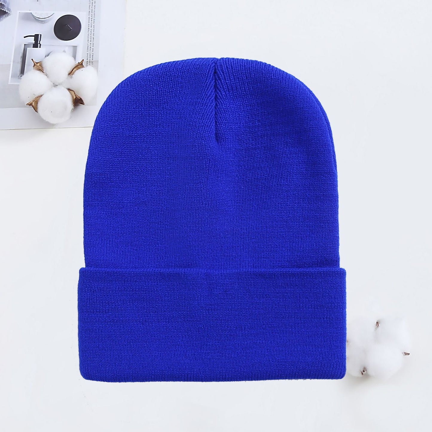 Knitted Hat AutumnWinter Cold Hat Couple Knitted Hat Candy Color