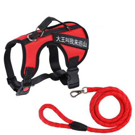 Dog Chest Harness Vest Type Traction RopeRed