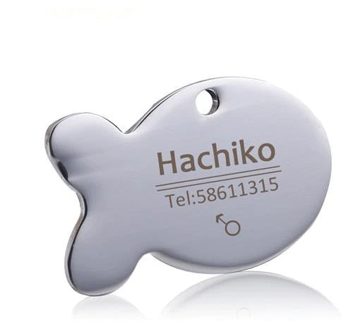 Print on Demand Pet Titanium Steel Tag Engrave Dog Name, Phone Number, Address, Photo