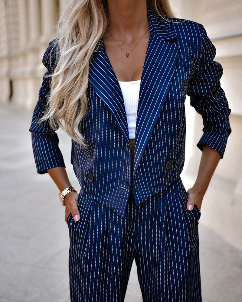Women's Spring Fashion Striped Suits