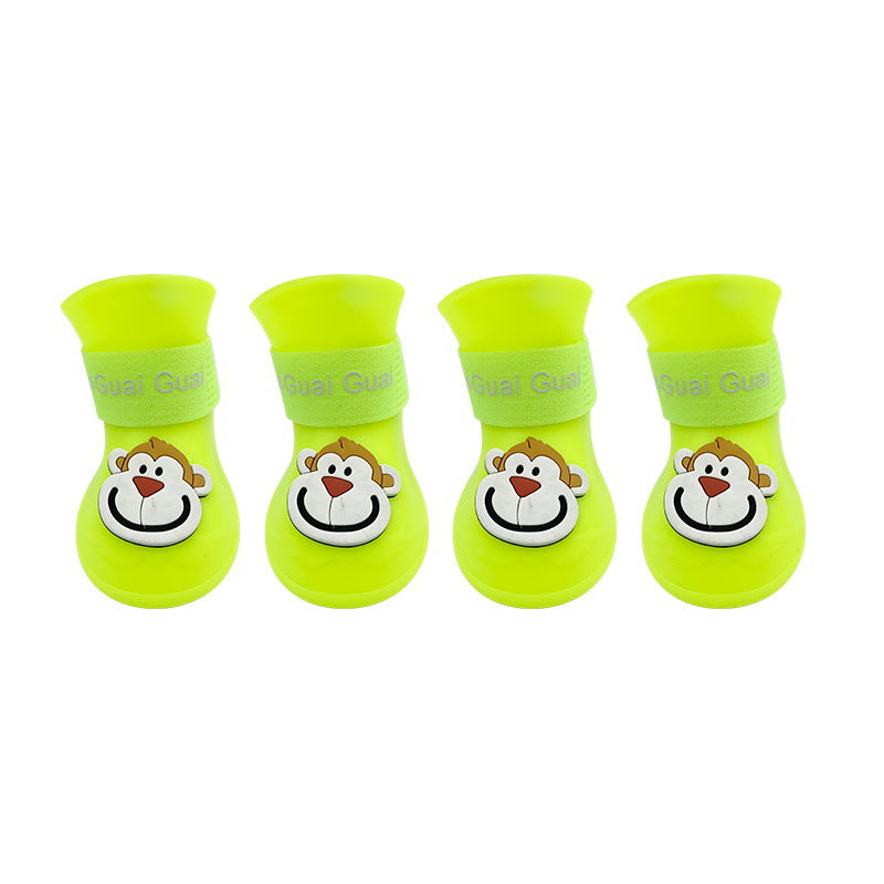 Pet Boots Silicone Waterproof Non-slip