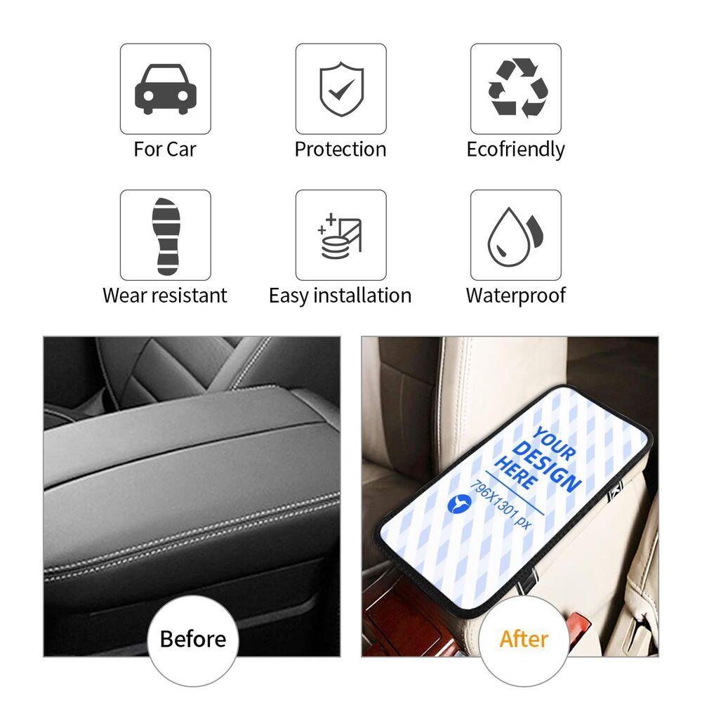 Soft And Comfortable Car Armrest Box Cushion