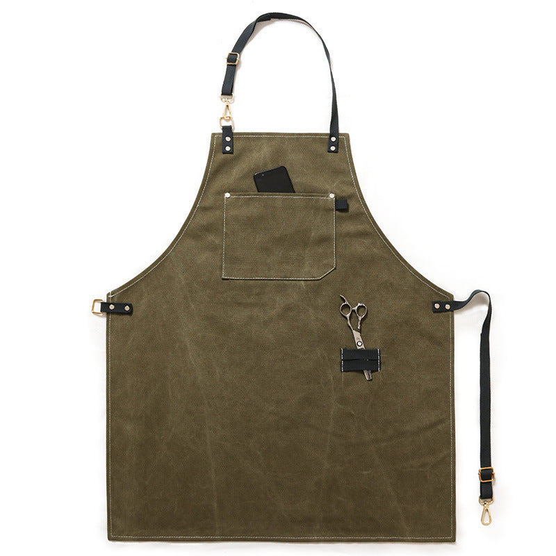 Barber Barista Canvas Customizes Apron