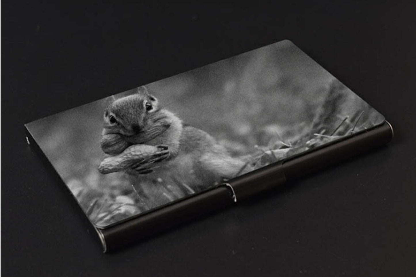 Metal titanium business card holder