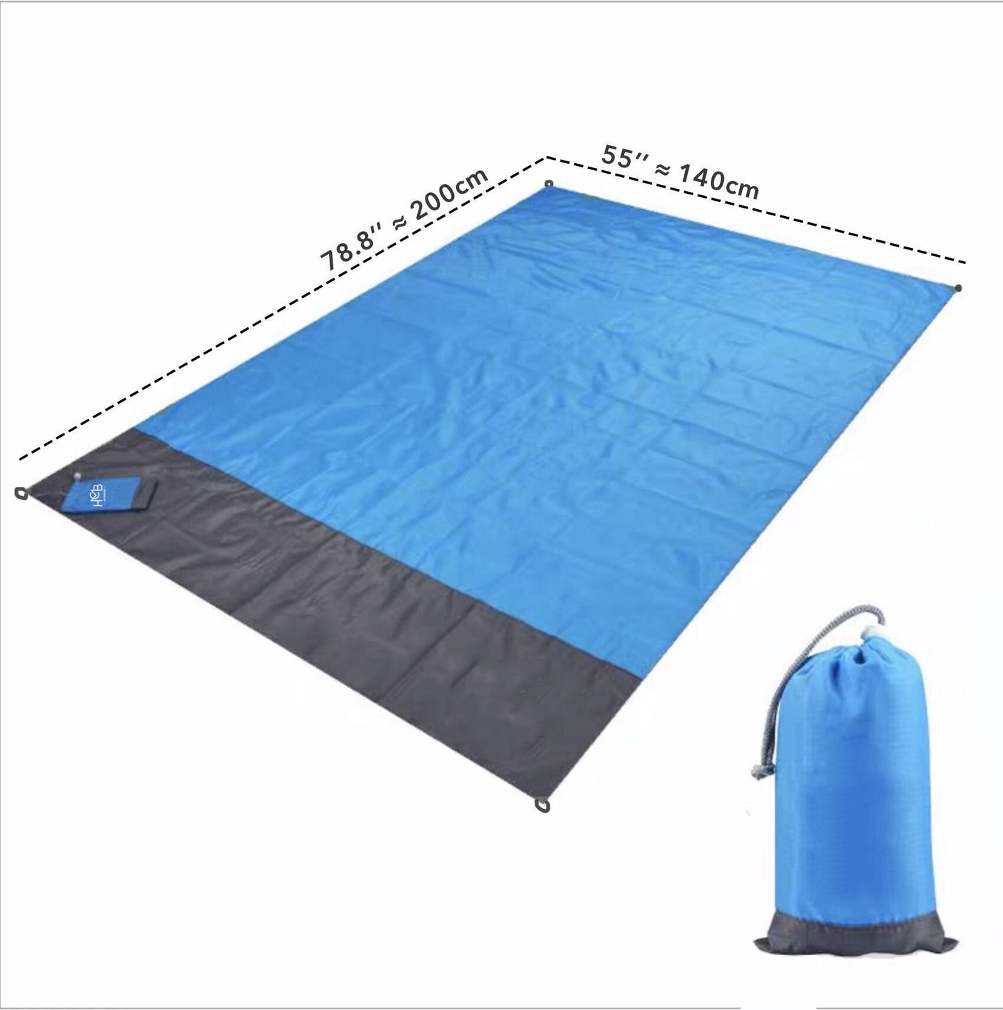 Customized LOGO Outdoor Camping Nylon Pocket Picnic Mat