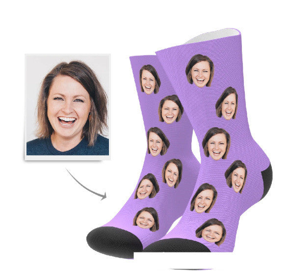 Personalized Photo Fun Socks To Map To Make Tube