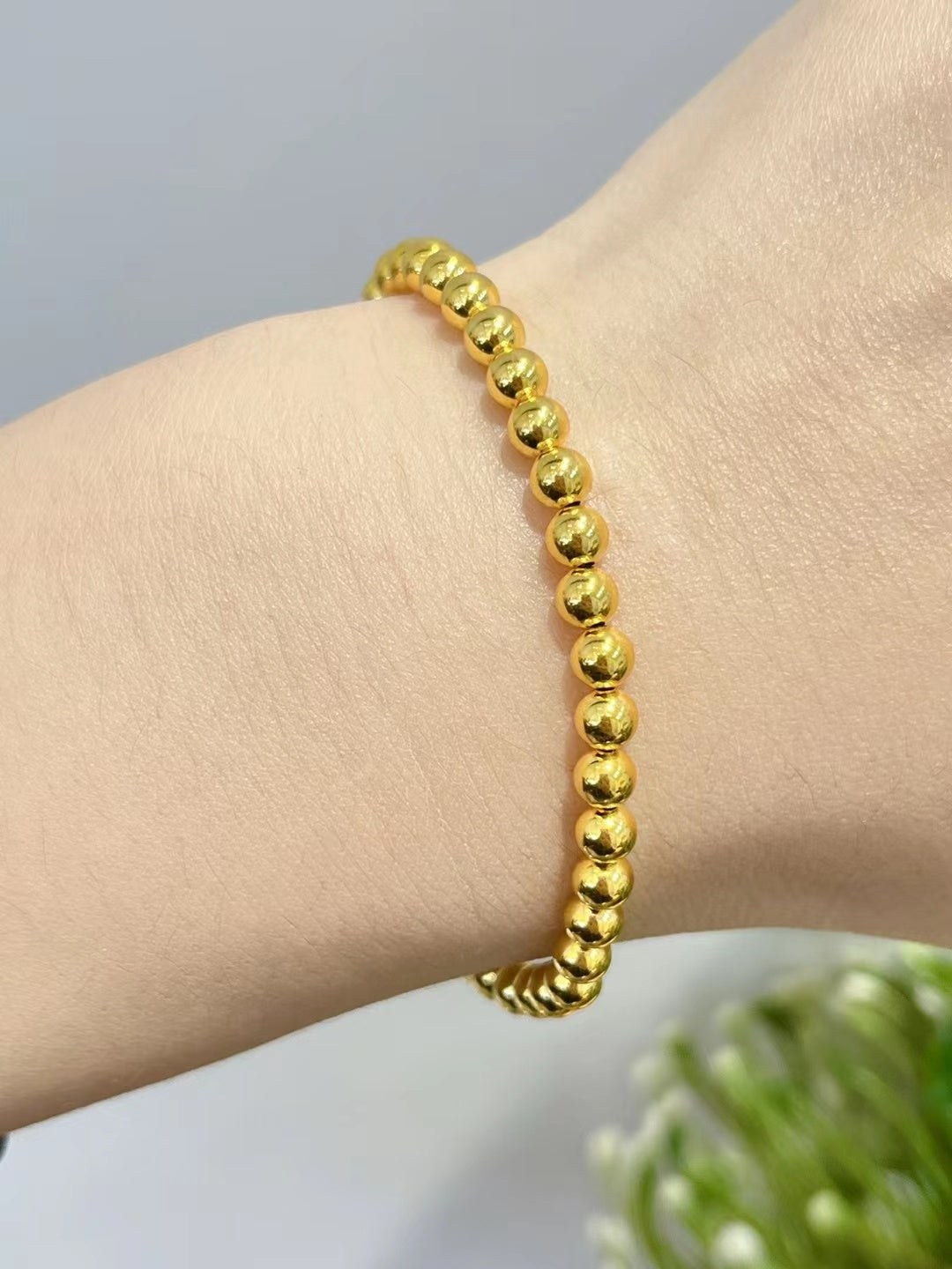 Bead Bead Hand String 999 Full Gold Material 5D Cyanide Free