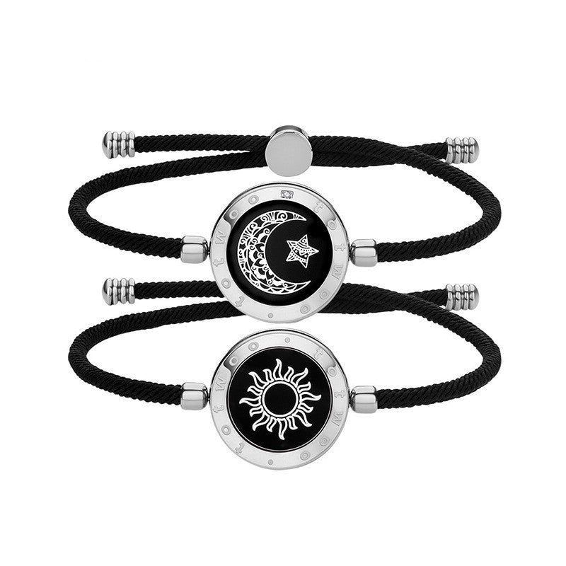 Sun-Moon Smart Sensing Couple Bracelet