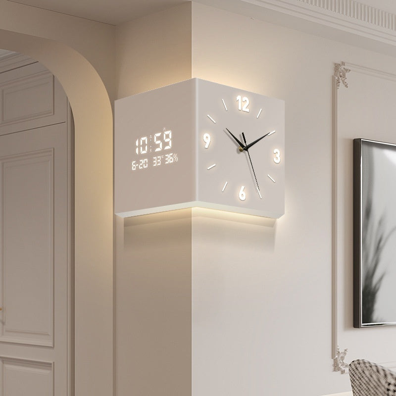 Corner Electronic Wall-mounted Clock